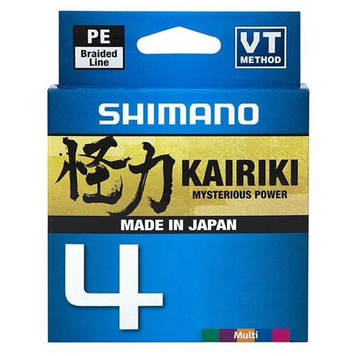 фото Леска плетёная shimano kairiki 4 pe 150 м разноцвет. 0.19 мм 11.6 кг