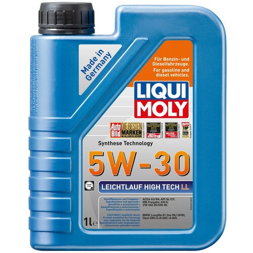 фото Масло моторное синтетическое liqui moly leichtlauf high tech ll 5w-30, 1л