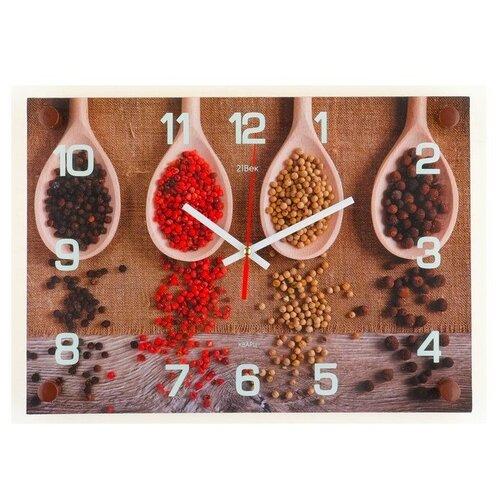 фото Часы настенные, серия: кухня, "специи", 25х35 см, микс рубин 2918869 . yandex market