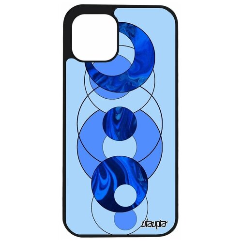 фото Чехол для телефона apple iphone 12, "круги" геометрический кольца utaupia