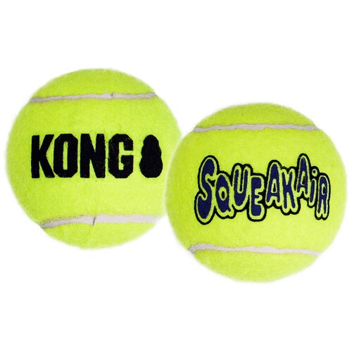 фото Kong игрушка для собак air "теннисный мяч" большой (в упаковке 2 шт.), 8 см