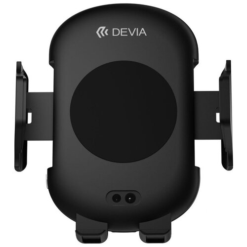 фото Держатель с беспроводной зарядкой devia smart infrared sensor wireless charger car mount черный