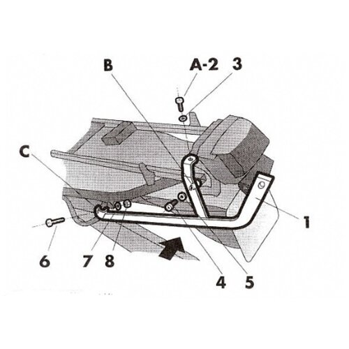 фото Крепление кофра shad kawasaki zzr 600 ( 91 - 92 ), задний