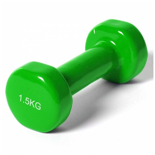 фото B35015 гантель виниловая york 1.5 кг зеленая спортекс