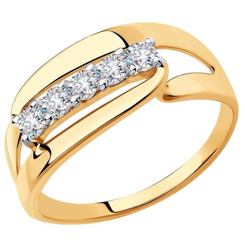 фото Sokolov кольцо из золота с фианитами 018332, размер 20