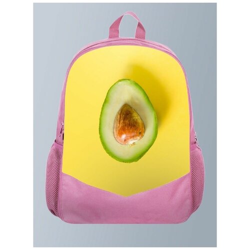 фото Розовый рюкзак с принтом овощи авокадо avocado, фрукт, овощ, - 82 brutbag
