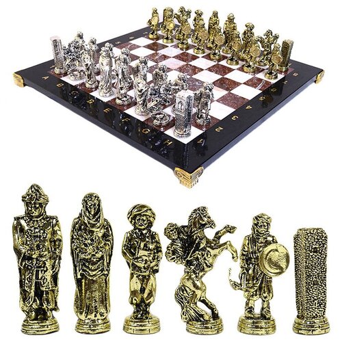 фото Радугакамня шахматы подарочные с металлическими фигурами "эль сид", 350*350мм