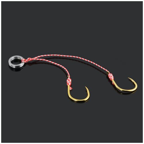 фото Крючки рыболовные yoshi onyx assist hook #13, нити 3+5 см на заводном кольце #7