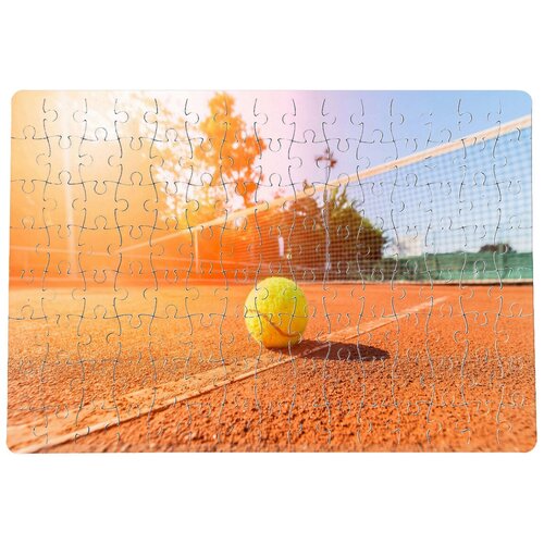 фото Пазлы coolpodarok тенис тенисный мяч на песке сетка 20х29см 120 элемента