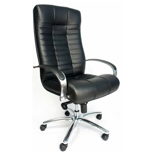 фото Компьютерное кресло everprof atlant al m для руководителя, обивка: натуральная кожа, цвет: черный беларусь