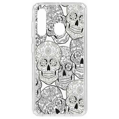 фото Чехол на samsung galaxy a60 2019 kruche print skull black / чехол для samsung / чехол с рисунком / чехол с принтом / чехол для самсунг / чехол для самсунг / бампер на гелакси / чехол накладка для гэлэкси / противоударная накладка для samsung galaxy / защита для galaxy / защита на samsung / cиликоновый чехол для samaung galaxy / пластиковый чехол на самсунг / защитный чехол для самсунг / чехольчик / защита телефона / ударопрочный чехол / галакси кruче