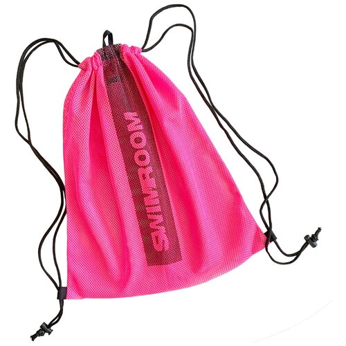 фото Сетчатый мешок / сетка-мешок для хранения и переноски плавательного инвентаря, пляжного отдыха swimroom "mesh bag 3.0", размер 55*45 см, цвет розовый