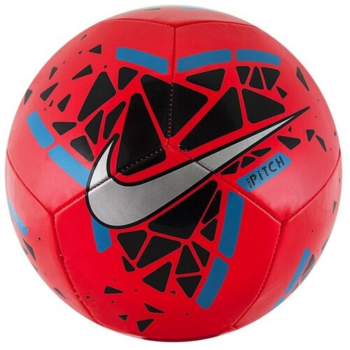 фото Мяч футбольный nike pitch, р.5, красный/черный/серый/синий (sc3807-644)