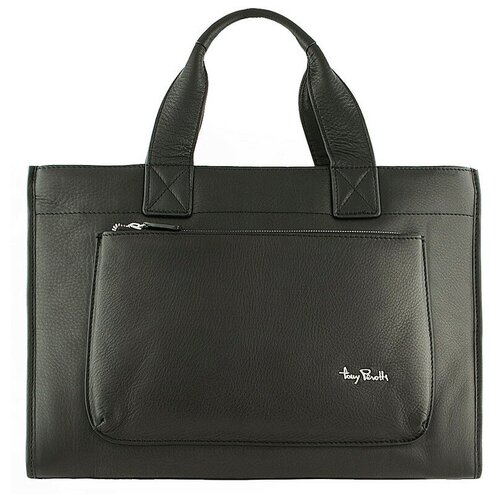 фото Бизнес сумка tony perotti contatto, мужская, натуральная кожа, чёрный, 563328/1