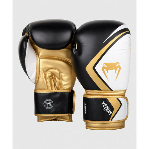 фото Боксерские перчатки venum contender 2.0 16oz черный, белый, золотой