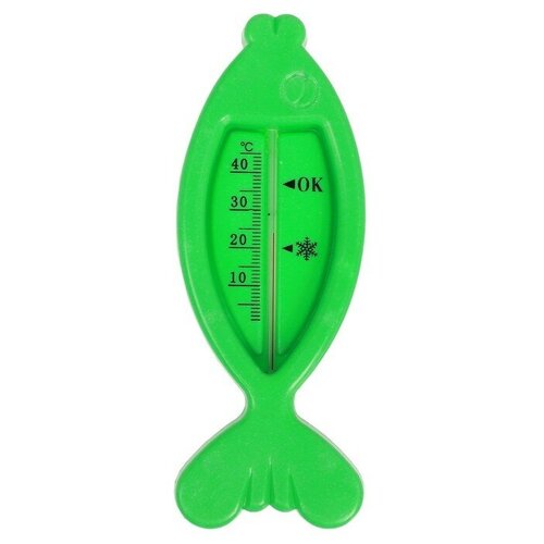 фото Крошка я термометр для ванной «рыбка», цвет зелёный