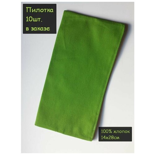 фото Пилотка пионерская 10шт. (100% хлопок,14х28 см, с подкладкой, цвет зеленый) пионерский галстук косынка бандана