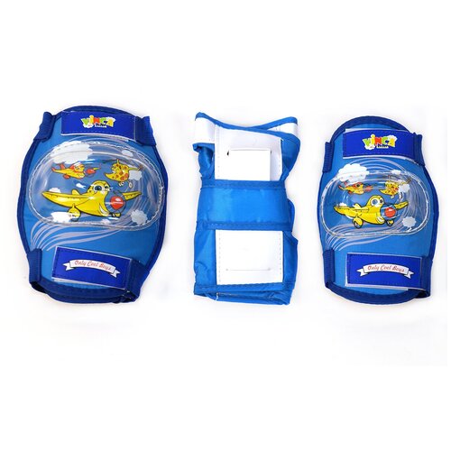 фото Vinca sport комплект защиты детский vp 32 (наколенник, налокотник, наладонник), синий, размер s