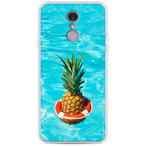 фото Силиконовый чехол ананас в бассейне на lg q7 (plus, alpha) case place