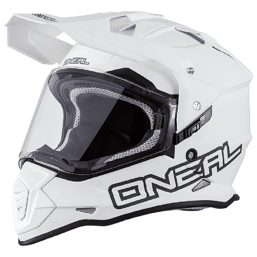 фото Oneal шлем кроссовый со стеклом o'neal sierra flat , мат. белый
