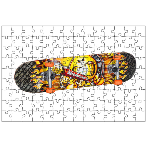фото Магнитный пазл 27x18см."скейтборд, колесо, цвета" на холодильник lotsprints