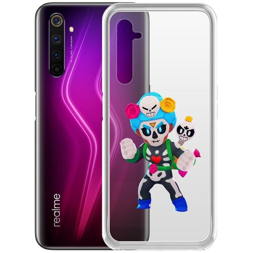 фото Чехол-накладка clear case brawl stars-хэллоуинская роза для realme 6 pro krutoff group