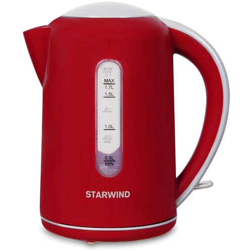 фото Чайник электрический starwind skg1021 красный/серый
