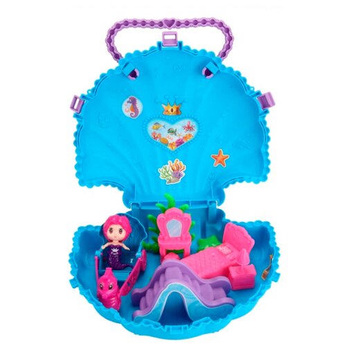 фото Abtoys домик-сумка для русалочки в гостях у куклы pt-01393, голубой