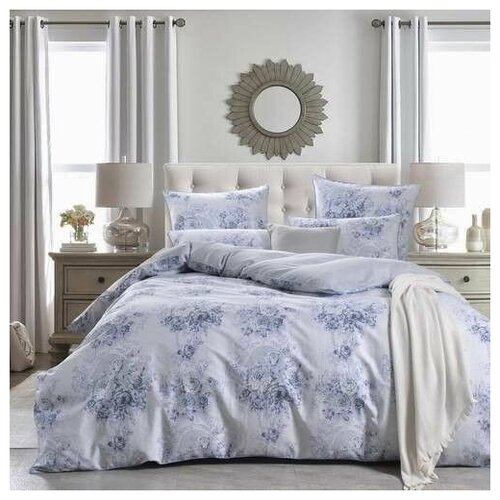 фото Комплект постельного белья 2-спальный аверия (голубая) сатин sofi de marko