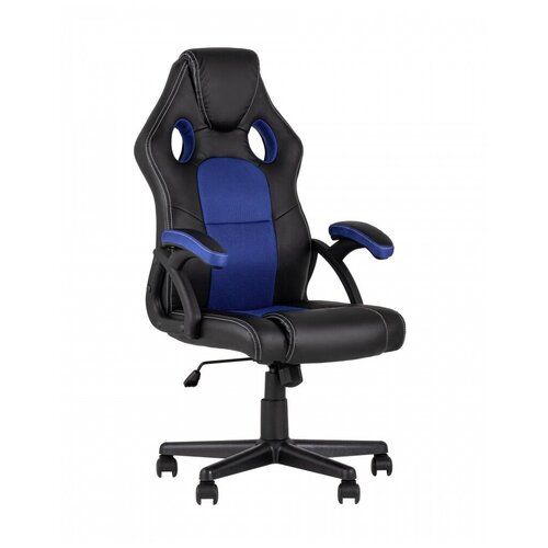 фото Игровое кресло stool group компьютерное topchairs concorde синее геймерское