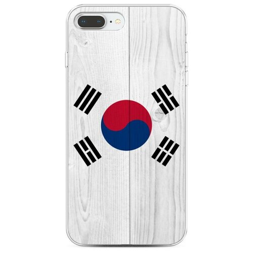 фото Силиконовый чехол "флаг кореи" на apple iphone 8 plus / айфон 8 plus case place
