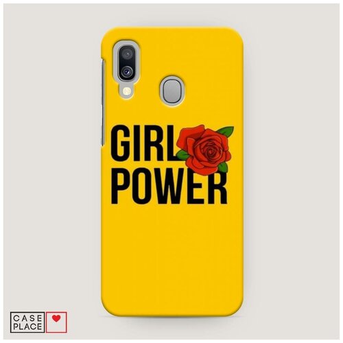 фото Чехол пластиковый samsung galaxy a40 girl power с розой case place
