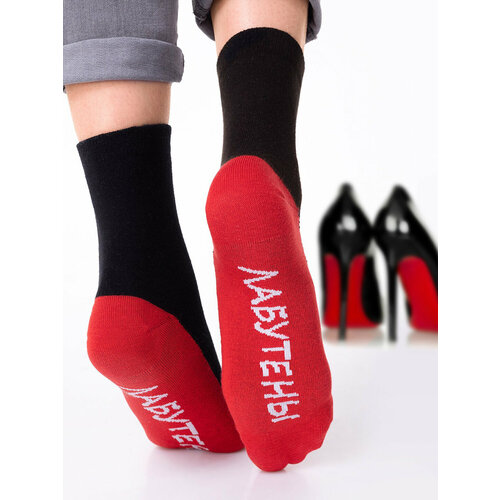 фото Женские носки happyfox высокие, размер 39-42, черный