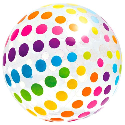 фото Пляжный мяч intex джамбо 59065 разноцветная полоска