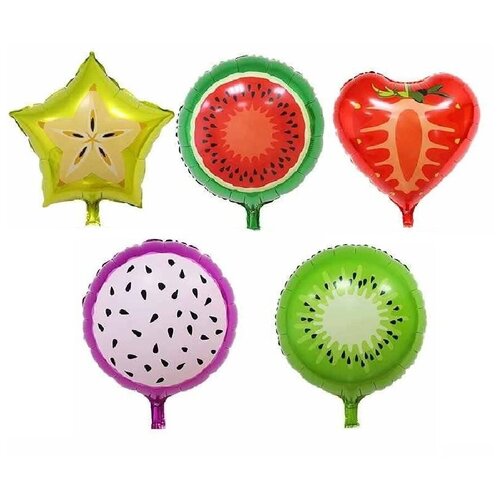фото Набор шаров фольгированных "фрукты" 5 шт. holiday&gifts