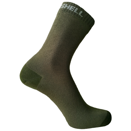 фото Водонепроницаемые носки dexshell ultra thin crew l (43-46), оливковый зеленый