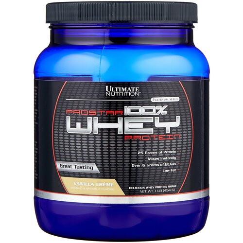 фото Протеин ultimate nutrition prostar 100% whey protein, 454 гр., ванильный крем