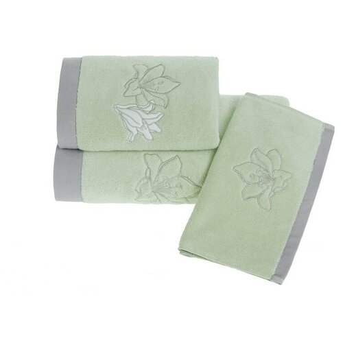 фото Soft cotton lilium лицевое полотенце светло-зеленый