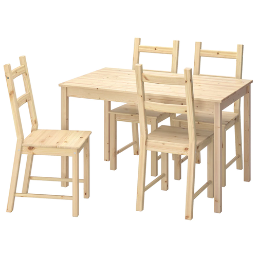 фото Ingo ингу / ivar ивар стол и 4 стула, сосна120 см ikea