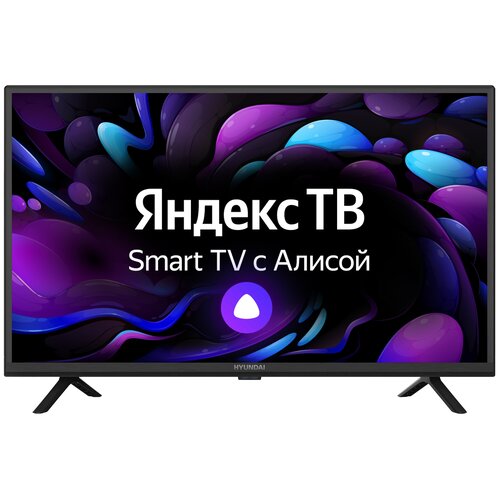 фото 32" телевизор hyundai h-led32fs5003 led (2021) на платформе яндекс.тв, черный