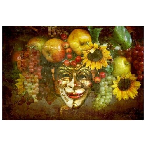 фото Постер на холсте маска (mask) №3 60см. x 40см. твой постер