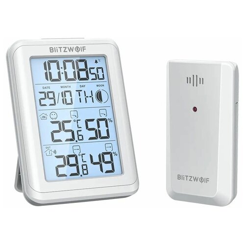 фото Беспроводная метеостанция blitzwolf bw- tm01 wireless weather station white