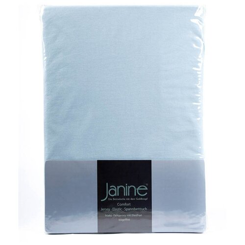 фото Простыня на резинке 1,5-спальная janine elastic 150x200см, цвет светло-голубой