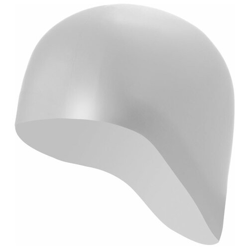 фото B31521-w шапочка для плавания силиконовая одноцветная анатомическая (белый) hawk