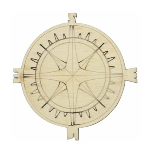 фото L-384 деревянная заготовка 'компас', 7*7 см, 'астра astra & craft