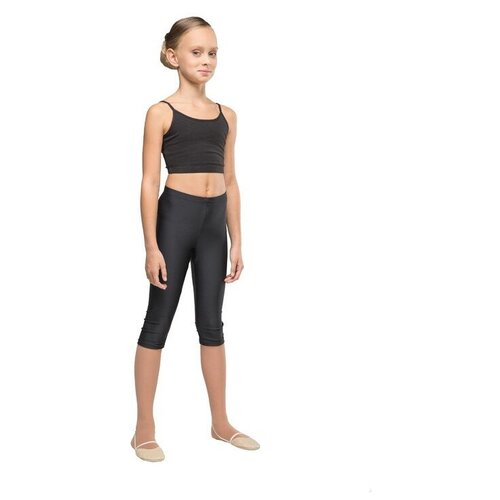 фото Бриджи детские для гимнастики из полиамида, цвет черный, 30-116 aliera