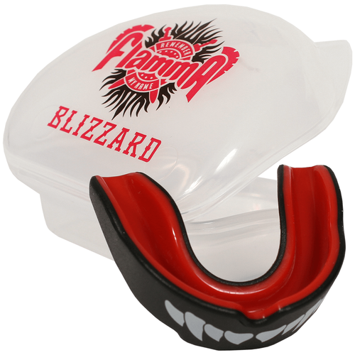 фото Защита рта (капа) flamma - blizzard monster 2.0 (гель,резина, черный/красный) (детский)