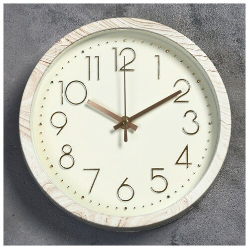 фото Часы настенные, серия: классика, "джоди", дискретный ход, d=20 см, 22.5 x 22.5 см сима-ленд