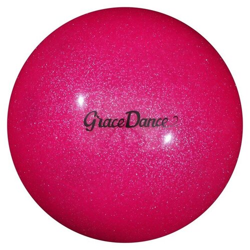 фото Мяч для художественной гимнастики, блеск, 16,5 см, 280 г, цвет розовый grace dance