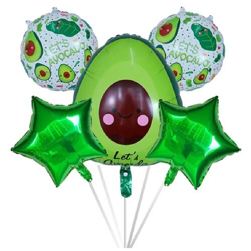 фото Набор шаров фольгированных "авокадо", 5 шт. holiday&gifts
